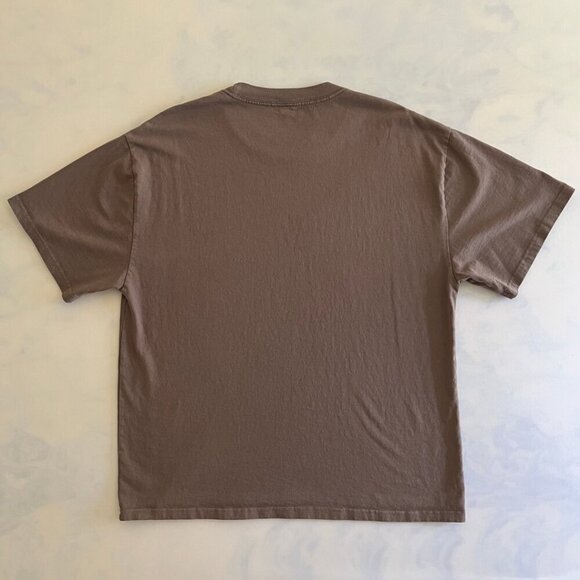 Washed Grey Heavy Weight Basic Cotton Tee Men's L - Picture 2 of 5